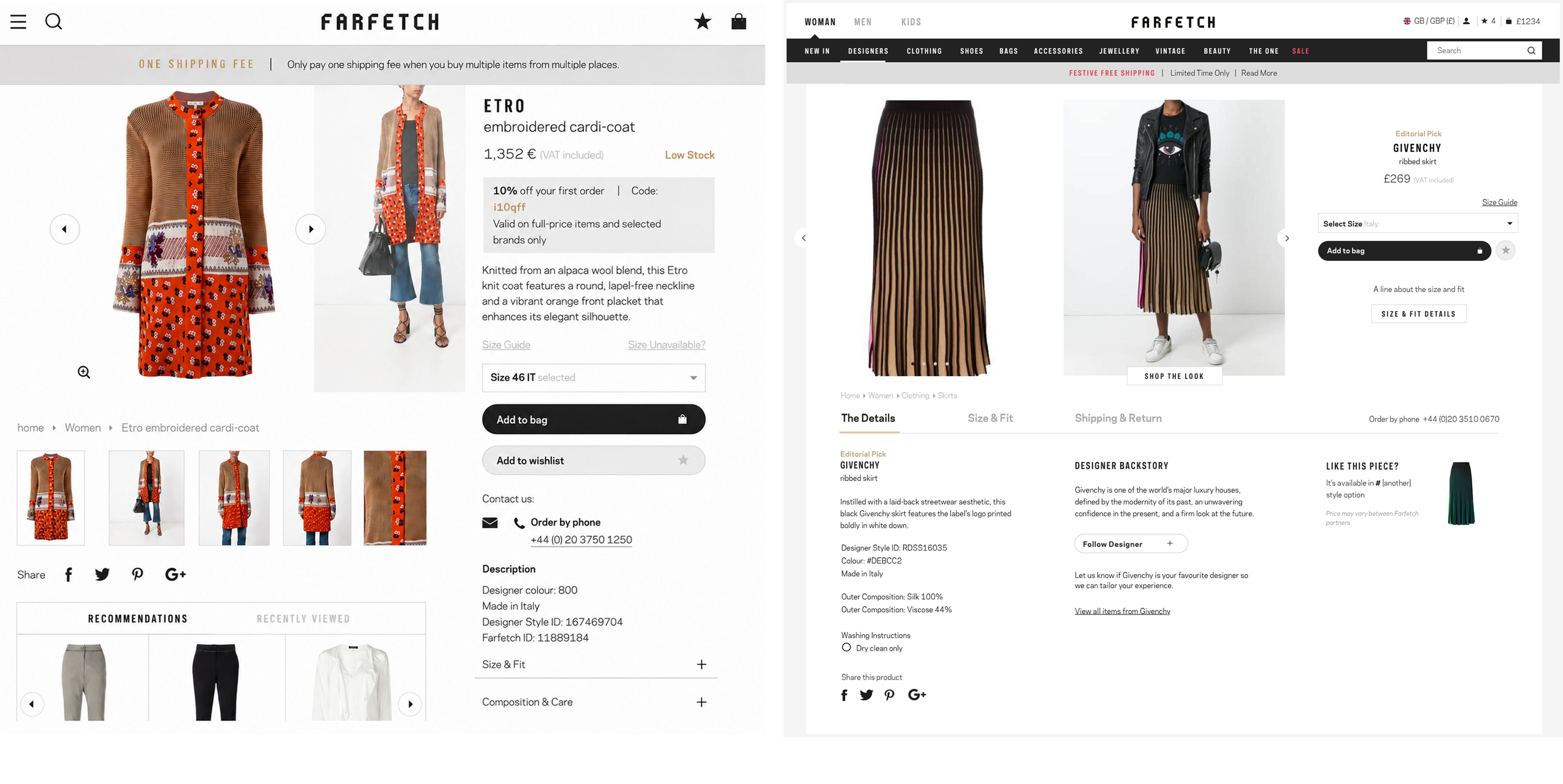 Farfetch mobile product and design exploration